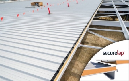 SecureLap roofing panel in a Queensland construction site